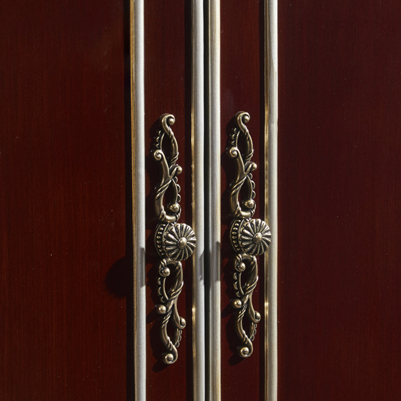 Mid Century Brown 2-Door Cabinet Solid Wood Chest with 2 - Drawer Clearhalo 'Cabinets & Chests' 'cabinets_chests' 'furn' 'furn_cabinets_chests' 'Furniture' 'Living Room Furniture' 6376106