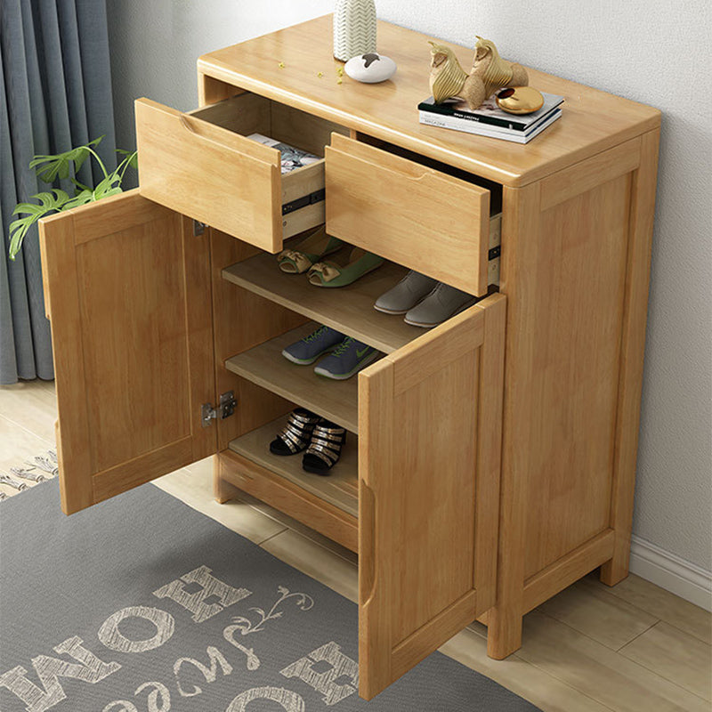 36.22" Tall Wood Rectangular Accent Chest 2 - Drawer and 2 - Door Accent Chest Clearhalo 'Cabinets & Chests' 'cabinets_chests' 'furn' 'furn_cabinets_chests' 'Furniture' 'Living Room Furniture' 6376161