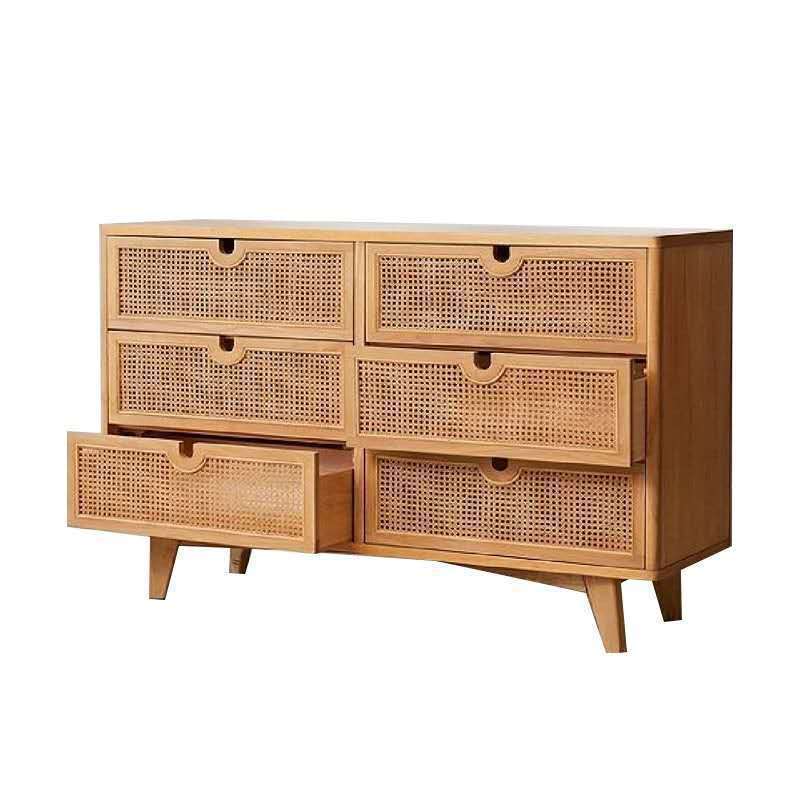 Natural 3/6 - Drawer Accent Chest Accent Chest - Wood for Indoor 55"L x 16"W x 35"H Clearhalo 'Cabinets & Chests' 'cabinets_chests' 'furn' 'furn_cabinets_chests' 'Furniture' 'Living Room Furniture' 6376166