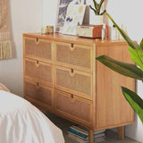 Natural 3/6 - Drawer Accent Chest Accent Chest - Wood for Indoor Clearhalo 'Cabinets & Chests' 'cabinets_chests' 'furn' 'furn_cabinets_chests' 'Furniture' 'Living Room Furniture' 6376167