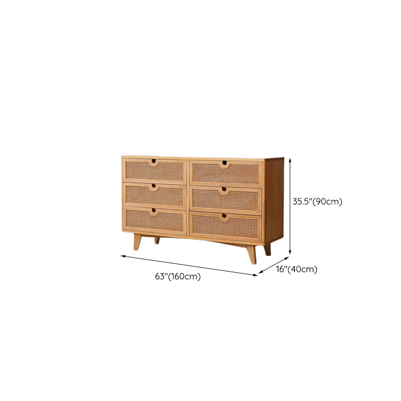 Natural 3/6 - Drawer Accent Chest Accent Chest - Wood for Indoor Clearhalo 'Cabinets & Chests' 'cabinets_chests' 'furn' 'furn_cabinets_chests' 'Furniture' 'Living Room Furniture' 6376179