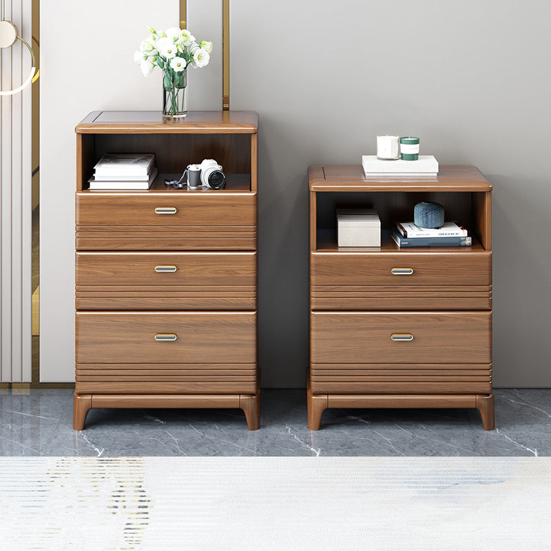 Mid-Century Modern Brown Chest 27.55" Wide 2/3/4 - Drawer Accent Chest Clearhalo 'Cabinets & Chests' 'cabinets_chests' 'furn' 'furn_cabinets_chests' 'Furniture' 'Living Room Furniture' 6376186