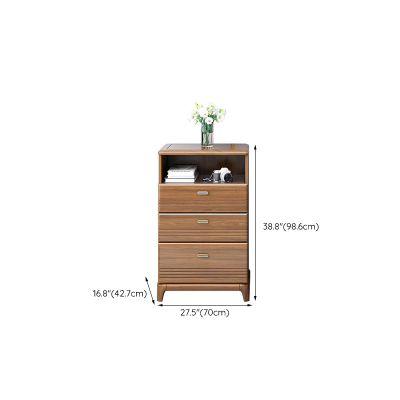Mid-Century Modern Brown Chest 27.55" Wide 2/3/4 - Drawer Accent Chest Clearhalo 'Cabinets & Chests' 'cabinets_chests' 'furn' 'furn_cabinets_chests' 'Furniture' 'Living Room Furniture' 6376195