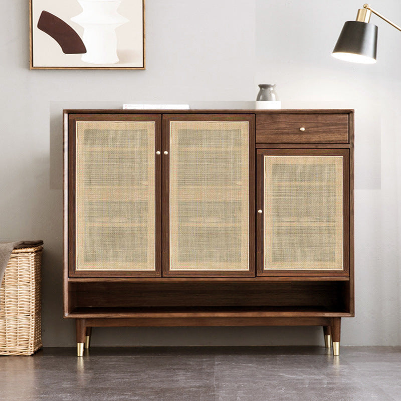 Contemporary Cabinet Pine Rectangle 1 - Drawer with Doors Knobs Accent Cabinet Clearhalo 'Cabinets & Chests' 'cabinets_chests' 'furn' 'furn_cabinets_chests' 'Furniture' 'Living Room Furniture' 6376203