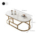 Fram Base Cocktail Table Shelf Included Oval Stone Coffee Table Clearhalo 'Coffee & Accent Tables' 'Coffee Tables' 'coffee_tables' 'furn' 'furn_coffee_tables' 'Furniture' 'Living Room Furniture' 6376227