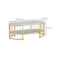 Glam Style Oval Coffee Table with Marble Top and 1 Shelf in White Clearhalo 'Coffee & Accent Tables' 'Coffee Tables' 'coffee_tables' 'furn' 'furn_coffee_tables' 'Furniture' 'Living Room Furniture' 6376275