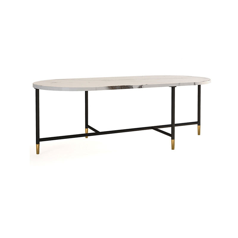 Round Marble Top Coffee Table Glam 4 Legs Coffee Cocktail Table Clearhalo 'Coffee & Accent Tables' 'Coffee Tables' 'coffee_tables' 'furn' 'furn_coffee_tables' 'Furniture' 'Living Room Furniture' 6376280