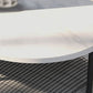 Round Marble Top Coffee Table Glam 4 Legs Coffee Cocktail Table Clearhalo 'Coffee & Accent Tables' 'Coffee Tables' 'coffee_tables' 'furn' 'furn_coffee_tables' 'Furniture' 'Living Room Furniture' 6376281
