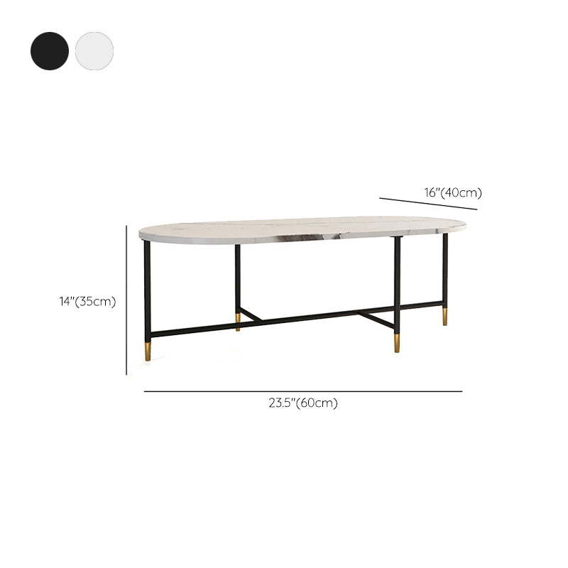 Round Marble Top Coffee Table Glam 4 Legs Coffee Cocktail Table Clearhalo 'Coffee & Accent Tables' 'Coffee Tables' 'coffee_tables' 'furn' 'furn_coffee_tables' 'Furniture' 'Living Room Furniture' 6376290