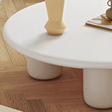 Mesa de café simple de madera redonda Nordic 4 patas Mesa de cóctel - 13.8 "H