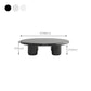 Round Wood Simple Coffee Table Nordic 4 Legs Cocktail Table - 13.8" H