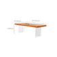 Scandinavian Natural Rectangle Coffee Table with Acrylic Base and Solid Wood Top Clearhalo 'Coffee & Accent Tables' 'Coffee Tables' 'coffee_tables' 'furn' 'furn_coffee_tables' 'Furniture' 'Living Room Furniture' 6376327