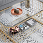 Glass/Marble Top Coffee Table Glam Frame Coffee Cocktail Table Clearhalo 'Coffee & Accent Tables' 'Coffee Tables' 'coffee_tables' 'furn' 'furn_coffee_tables' 'Furniture' 'Living Room Furniture' 6376336
