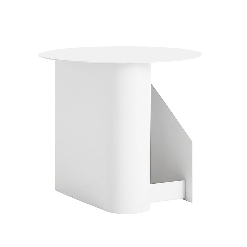 Steel Round Top Coffee Table Abstract Base Cocktail Table with Storage White Clearhalo 'Coffee & Accent Tables' 'Coffee Tables' 'coffee_tables' 'furn' 'furn_coffee_tables' 'Furniture' 'Living Room Furniture' 6376363