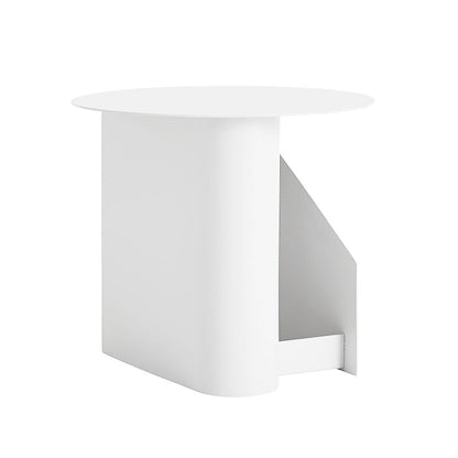 Steel Round Top Coffee Table Abstract Base Cocktail Table with Storage White Clearhalo 'Coffee & Accent Tables' 'Coffee Tables' 'coffee_tables' 'furn' 'furn_coffee_tables' 'Furniture' 'Living Room Furniture' 6376363