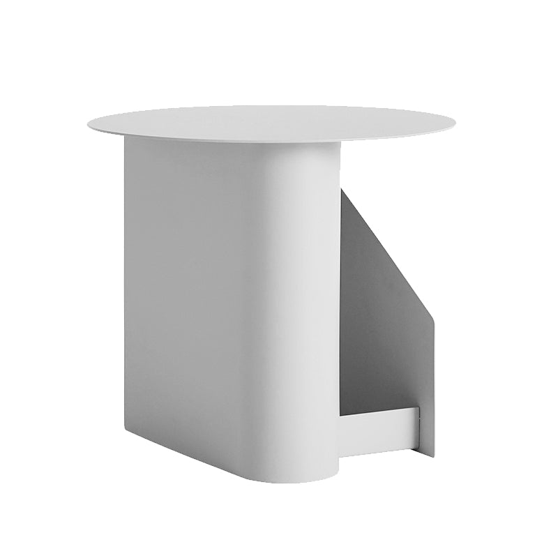 Steel Round Top Coffee Table Abstract Base Cocktail Table with Storage Grey Clearhalo 'Coffee & Accent Tables' 'Coffee Tables' 'coffee_tables' 'furn' 'furn_coffee_tables' 'Furniture' 'Living Room Furniture' 6376368