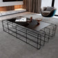 Mid-Century Modern Black Cocktail Table in Iron 1 Coffee Table Clearhalo 'Coffee & Accent Tables' 'Coffee Tables' 'coffee_tables' 'furn' 'furn_coffee_tables' 'Furniture' 'Living Room Furniture' 6376375
