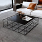 Mid-Century Modern Black Cocktail Table in Iron 1 Coffee Table Clearhalo 'Coffee & Accent Tables' 'Coffee Tables' 'coffee_tables' 'furn' 'furn_coffee_tables' 'Furniture' 'Living Room Furniture' 6376377