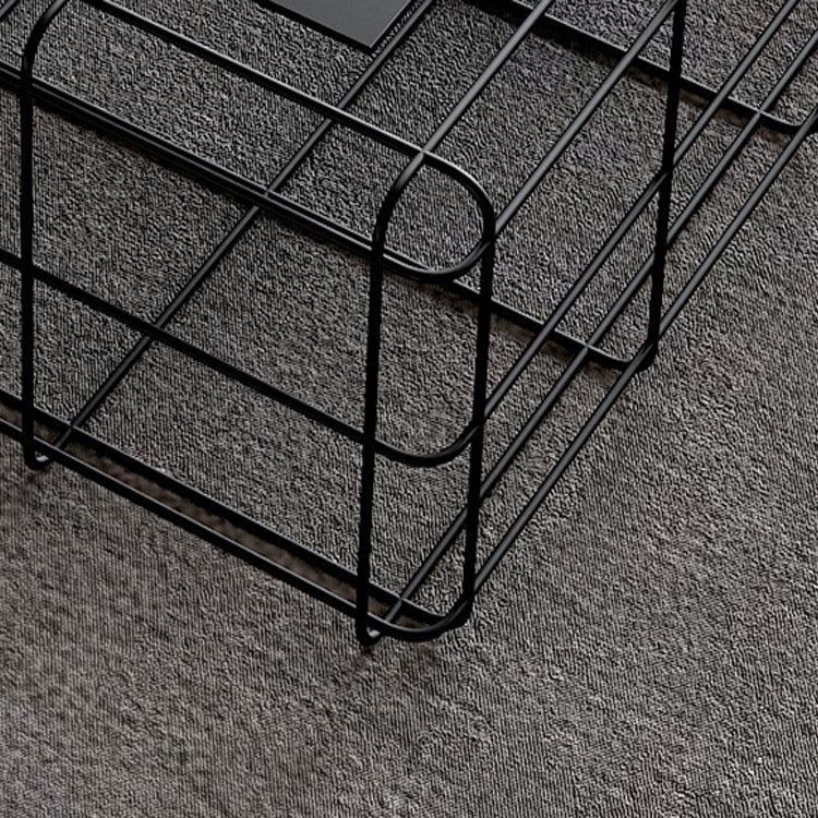Mid-Century Modern Black Cocktail Table in Iron 1 Coffee Table Clearhalo 'Coffee & Accent Tables' 'Coffee Tables' 'coffee_tables' 'furn' 'furn_coffee_tables' 'Furniture' 'Living Room Furniture' 6376383