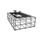 Mid-Century Modern Black Cocktail Table in Iron 1 Coffee Table Clearhalo 'Coffee & Accent Tables' 'Coffee Tables' 'coffee_tables' 'furn' 'furn_coffee_tables' 'Furniture' 'Living Room Furniture' 6376387