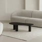 Solid Wood 3 Legs Coffee Table 13" H Cloud-Shaped Cocktail Table