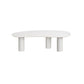 Solid Wood 3 Legs Coffee Table 13" H Cloud-Shaped Cocktail Table