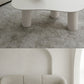 Solid Wood 3 Legs Coffee Table 13" H Cloud-Shaped Cocktail Table
