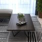 Dark Brown Solid Wood Coffee Table Abstract Coffee Cocktail Table