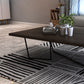 Dark Brown Solid Wood Coffee Table Abstract Coffee Cocktail Table