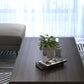 Dark Brown Solid Wood Coffee Table Abstract Coffee Cocktail Table
