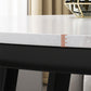 Glam Slate Round Cocktail Table in White 17.7" H Frame Coffee Table