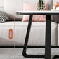 Glam Slate Round Cocktail Table in White 17.7" H Frame Coffee Table
