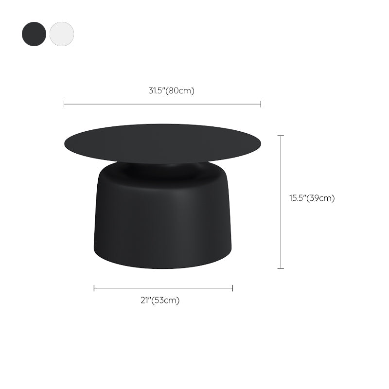 Mid-century Modern Pedestal Cocktail Table Iron Round Top Coffee Table Clearhalo 'Coffee & Accent Tables' 'Coffee Tables' 'coffee_tables' 'furn' 'furn_coffee_tables' 'Furniture' 'Living Room Furniture' 6376519