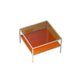 Contemporary Square Top Coffee Table with Glass Top and 4 Legs