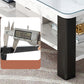 Rectangular Glass 4 Legs Coffee Cocktail Table with Storage Shelf Clearhalo 'Coffee & Accent Tables' 'Coffee Tables' 'coffee_tables' 'furn' 'furn_coffee_tables' 'Furniture' 'Living Room Furniture' 6376546