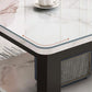 Rectangular Glass 4 Legs Coffee Cocktail Table with Storage Shelf Clearhalo 'Coffee & Accent Tables' 'Coffee Tables' 'coffee_tables' 'furn' 'furn_coffee_tables' 'Furniture' 'Living Room Furniture' 6376548