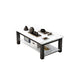 Rectangular Glass 4 Legs Coffee Cocktail Table with Storage Shelf Clearhalo 'Coffee & Accent Tables' 'Coffee Tables' 'coffee_tables' 'furn' 'furn_coffee_tables' 'Furniture' 'Living Room Furniture' 6376554