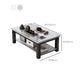 Rectangular Glass 4 Legs Coffee Cocktail Table with Storage Shelf Clearhalo 'Coffee & Accent Tables' 'Coffee Tables' 'coffee_tables' 'furn' 'furn_coffee_tables' 'Furniture' 'Living Room Furniture' 6376558