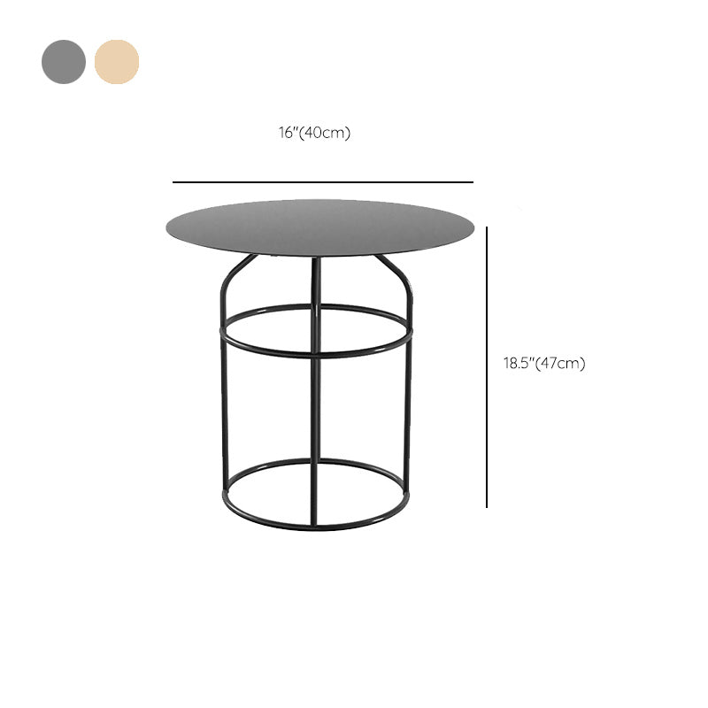 Mid-Century Modern Frame Base Cocktail Table Metal Round Coffee Table Clearhalo 'Coffee & Accent Tables' 'Coffee Tables' 'coffee_tables' 'furn' 'furn_coffee_tables' 'Furniture' 'Living Room Furniture' 6376574