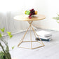 Metal Round Coffee Table Dia 21.65" inch Frame Cocktail Table Gold Clearhalo 'Coffee & Accent Tables' 'Coffee Tables' 'coffee_tables' 'furn' 'furn_coffee_tables' 'Furniture' 'Living Room Furniture' 6376579