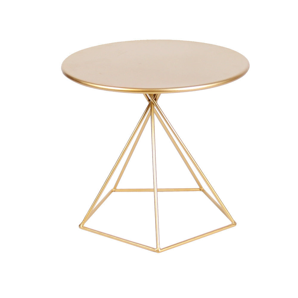 Metal Round Coffee Table Dia 21.65" inch Frame Cocktail Table Clearhalo 'Coffee & Accent Tables' 'Coffee Tables' 'coffee_tables' 'furn' 'furn_coffee_tables' 'Furniture' 'Living Room Furniture' 6376580