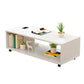 Modern Rectangle Coffee Table 15-inch Wooden Cocktail Table with Storage