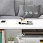 Modern Rectangle Coffee Table 15-inch Wooden Cocktail Table with Storage