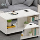 Modern Rectangle Coffee Table 15-inch Wooden Cocktail Table with Storage