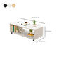 Modern Rectangle Coffee Table 15-inch Wooden Cocktail Table with Storage