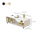 Modern Rectangle Coffee Table 15-inch Wooden Cocktail Table with Storage