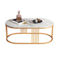 White Marble Top Coffee Table Gold Frame Coffee Cocktail Table Clearhalo 'Coffee & Accent Tables' 'Coffee Tables' 'coffee_tables' 'furn' 'furn_coffee_tables' 'Furniture' 'Living Room Furniture' 6376611
