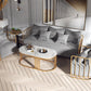 White Marble Top Coffee Table Gold Frame Coffee Cocktail Table Clearhalo 'Coffee & Accent Tables' 'Coffee Tables' 'coffee_tables' 'furn' 'furn_coffee_tables' 'Furniture' 'Living Room Furniture' 6376617