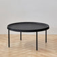 Table basse à plateau rond en acier moderne du milieu du siècle, table de cocktail à 4 pieds