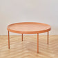 Table basse à plateau rond en acier moderne du milieu du siècle, table de cocktail à 4 pieds
